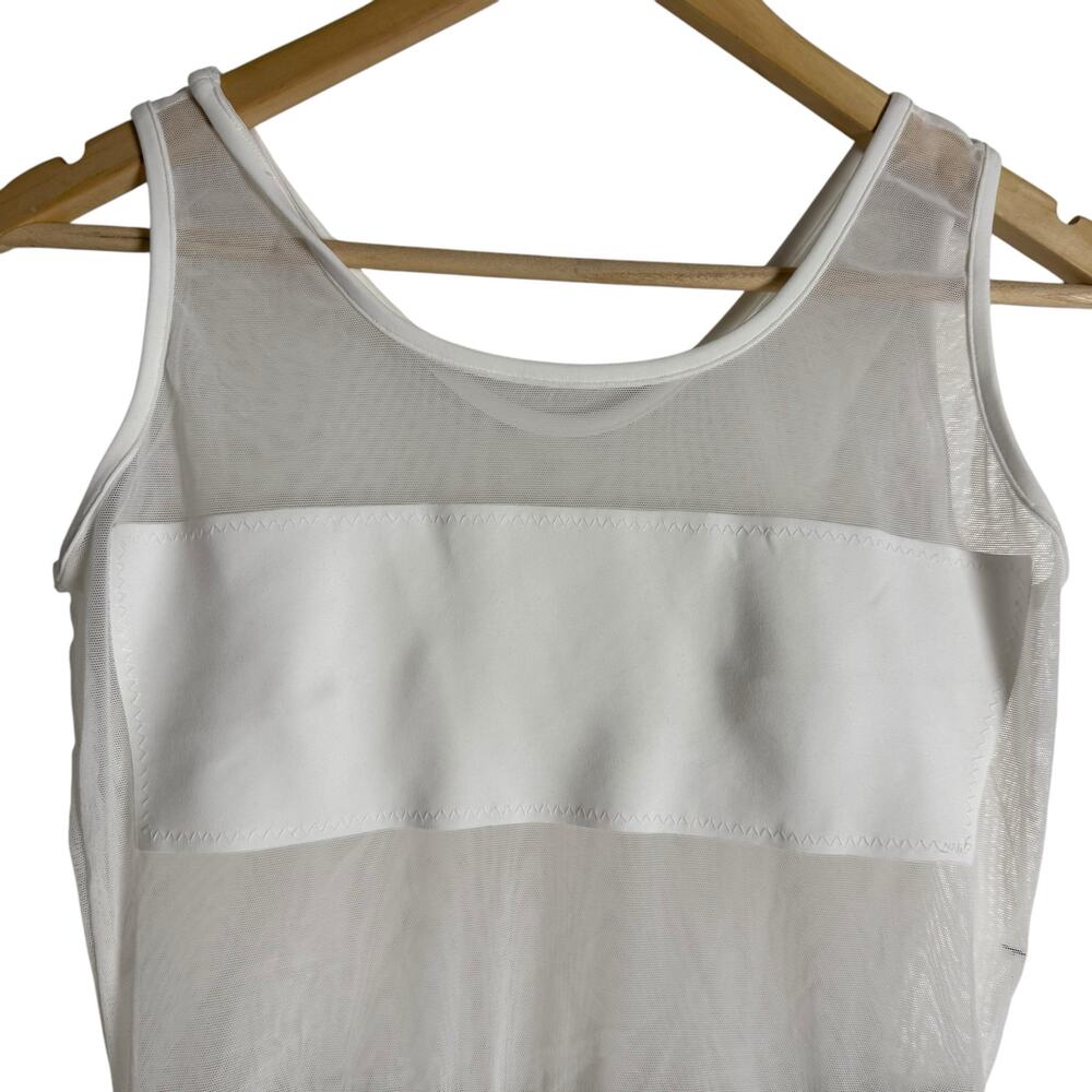 Norma Kamali Dash Dash Mio White Mesh One Piece Swimsuit Size Medium - Picture 5 of 12